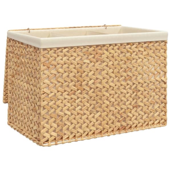vidaXL Skittentøyskurv med 3 seksjoner 75x42,5x52 cm vannhyasint