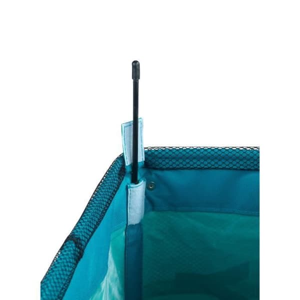 WENKO Smal tvättkorg "Laundry", tvättkorg på hjul, Corno, Kapacitet 43 l, Polyester, 18,5x60x40 cm, turkos