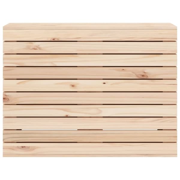 vidaXL Tvättkorg 88,5x44x66 cm massiv furu