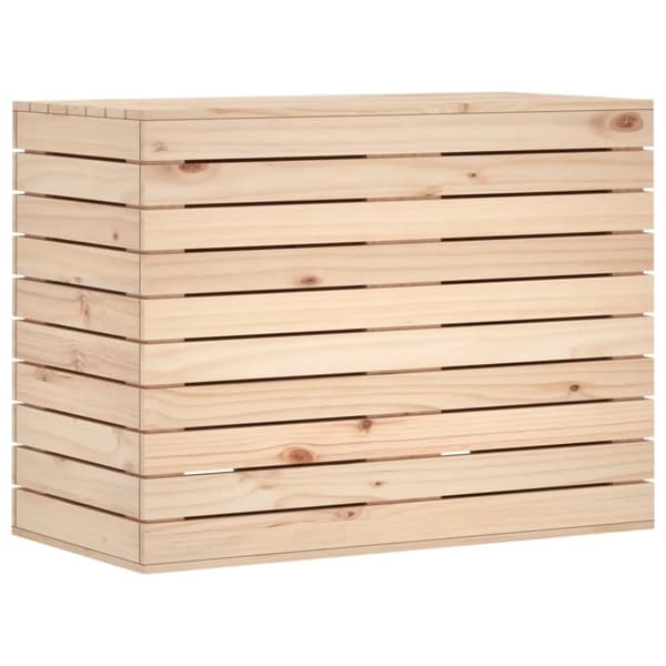 vidaXL Tvättkorg 88,5x44x66 cm massiv furu