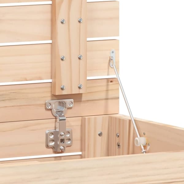 vidaXL Tvättkorg 88,5x44x66 cm massiv furu