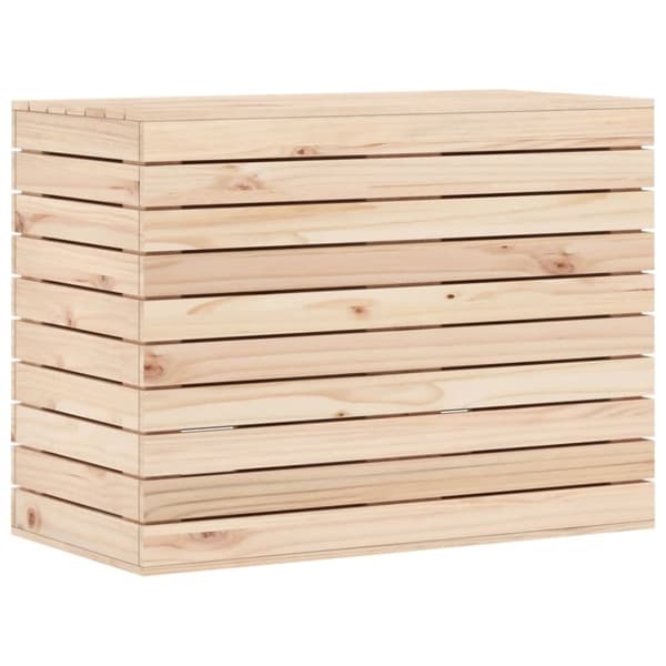 vidaXL Tvättkorg 88,5x44x66 cm massiv furu