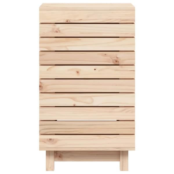 vidaXL Tvättkorg 44x44x76 cm massiv furu