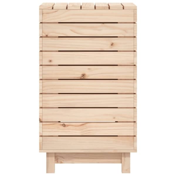 vidaXL Tvättkorg 44x44x76 cm massiv furu