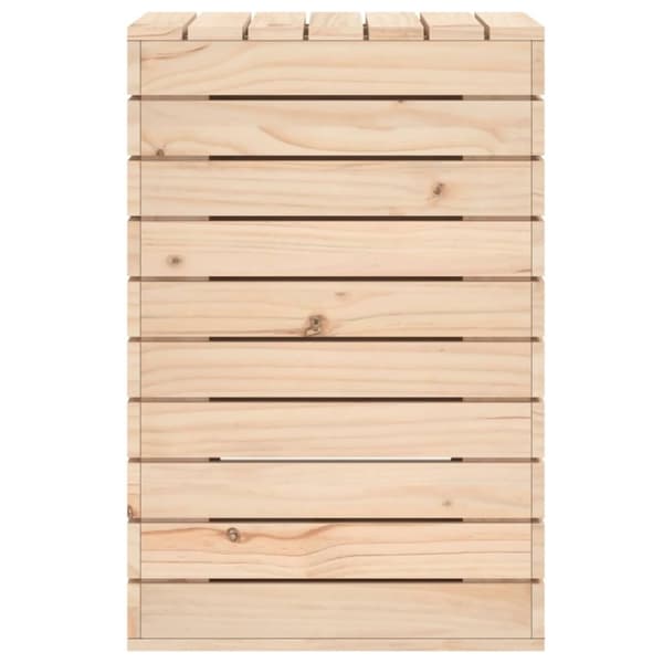 vidaXL vasketøjskurv 44x44x66 cm massivt fyrretræ