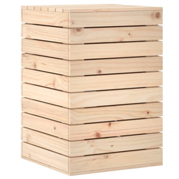 vidaXL vasketøjskurv 44x44x66 cm massivt fyrretræ