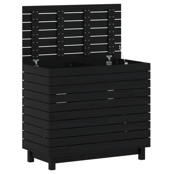 vidaXL Tvättkorg 88,5x44x76 cm massiv furu