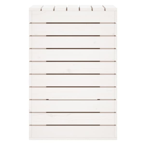 vidaXL vasketøjskurv 44x44x66 cm massivt fyrretræ hvid