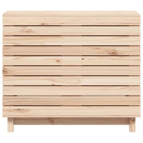 vidaXL vasketøjskurv 88,5x44x76 cm massivt fyrretræ