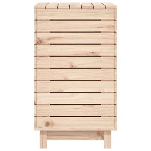 vidaXL vasketøjskurv 88,5x44x76 cm massivt fyrretræ
