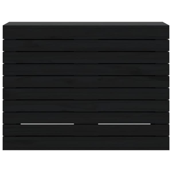 vidaXL vasketøjskurv 88,5x44x66 cm massivt fyrretræ sort