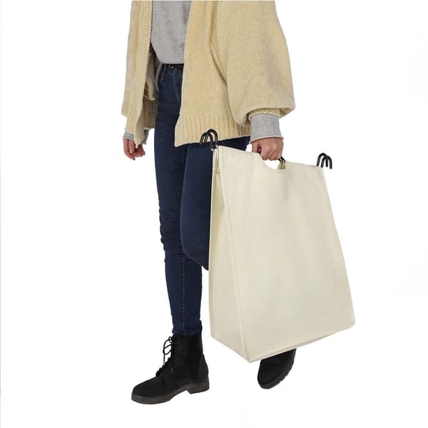 Rootz Vasketøjskurv På Hjul - 4 Lommer - Vasketøjskurv - 4 Aftagelige stofposer - Rullende Vasketøjskurv - 4-delt Vasketøjsvogn - 600D Polyester - Bei