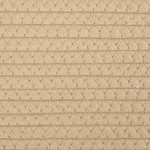 vidaXL vasketøjskurv Ø60x36 cm bomuld beige og hvid