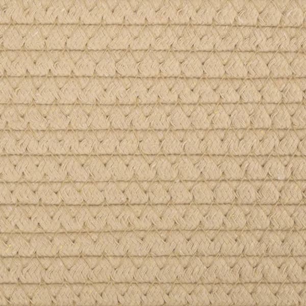 vidaXL vasketøjskurv Ø55x36 cm bomuld beige og hvid