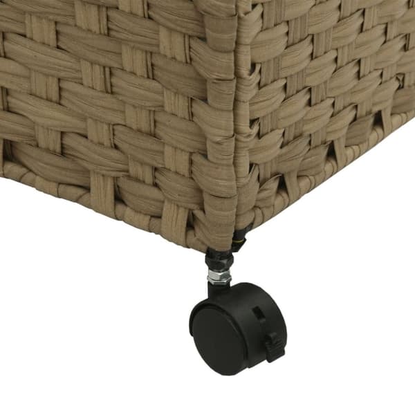 vidaXL vasketøjskurv med hjul 60x35x60,5 cm rattan