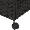 Miniatyrbillede 8 af 10: vidaXL vasketøjskurv med hjul 66x35x60 cm rattan sort