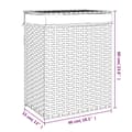 Miniatyrbillede 8 af 9: vidaXL vasketøjskurv med låg 46x33x60 cm polyrattan sort