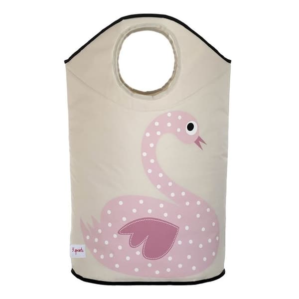 Tvättkorg - 3 Sprouts - Svan - 100% polyester - Dimensioner: 58x38x3,5 cm - Barnslig design