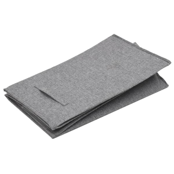 foldbar vasketøjskurv 51x34,5x59 cm kunstigt linned grå