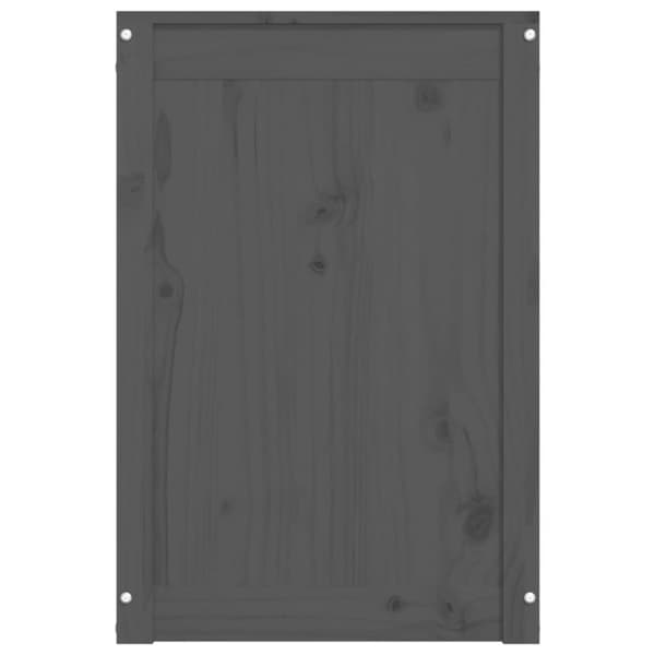 vasketøjskurv 44x44x66 cm massivt fyrretræ grå