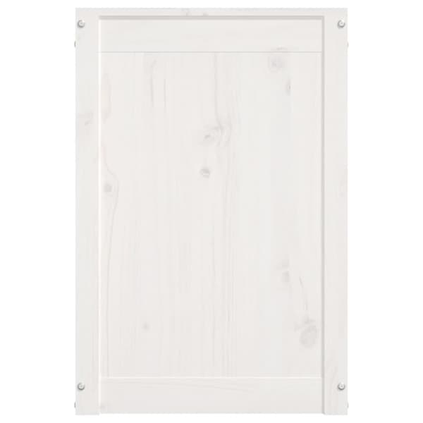 vasketøjskurv 88,5x44x66 cm massivt fyrretræ hvid