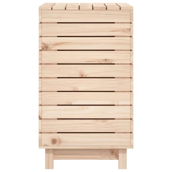 vasketøjskurv 88,5x44x76 cm massivt fyrretræ