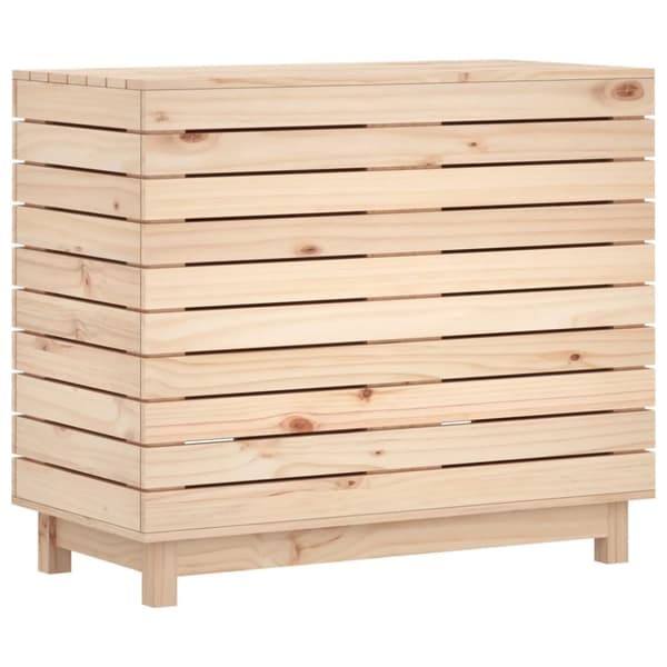 vasketøjskurv 88,5x44x76 cm massivt fyrretræ