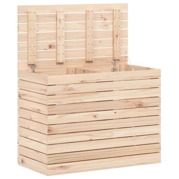 Tvättkorg 88,5x44x66 cm massiv furu