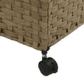 Miniatyrbillede 9 af 10: vasketøjskurv med hjul 60x35x60,5 cm rattan