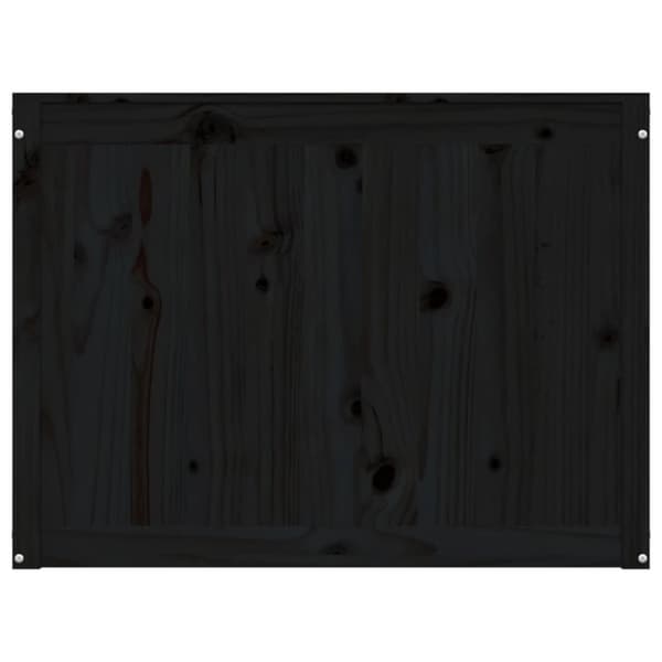 vasketøjskurv 88,5x44x66 cm massivt fyrretræ sort