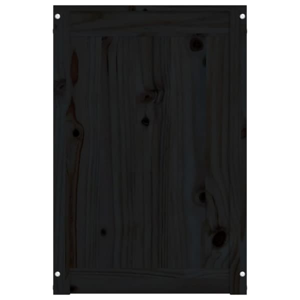 vasketøjskurv 88,5x44x66 cm massivt fyrretræ sort