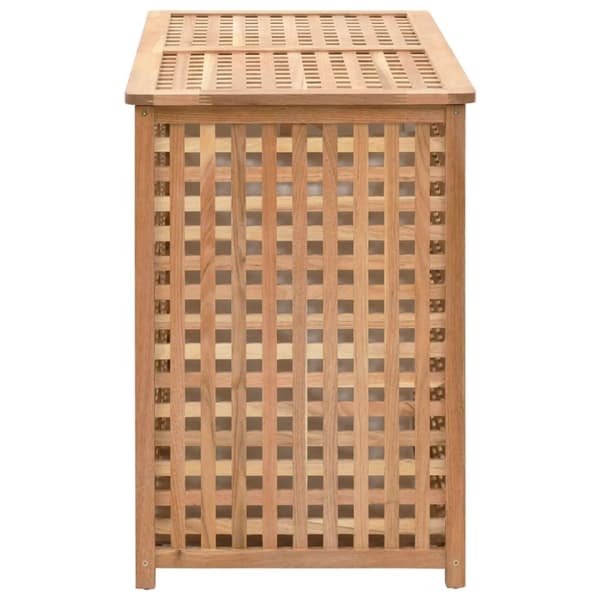vasketøjskurv 87,5x46x67 cm massivt valnøddetræ