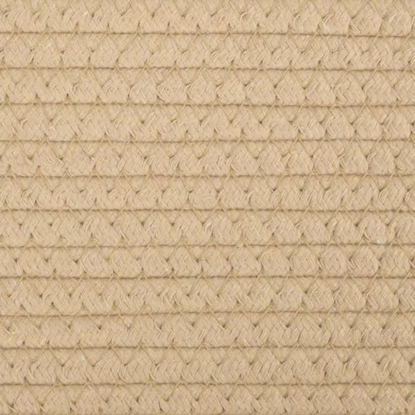 Pyykkikori beige ja valkoinen Ø60x36 cm puuvilla