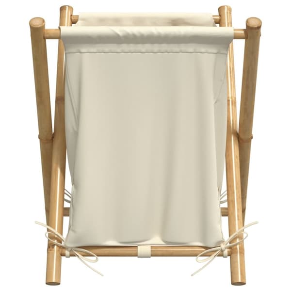 vidaXL vasketøjskurv 45x55x63,5 cm bambus cremehvid