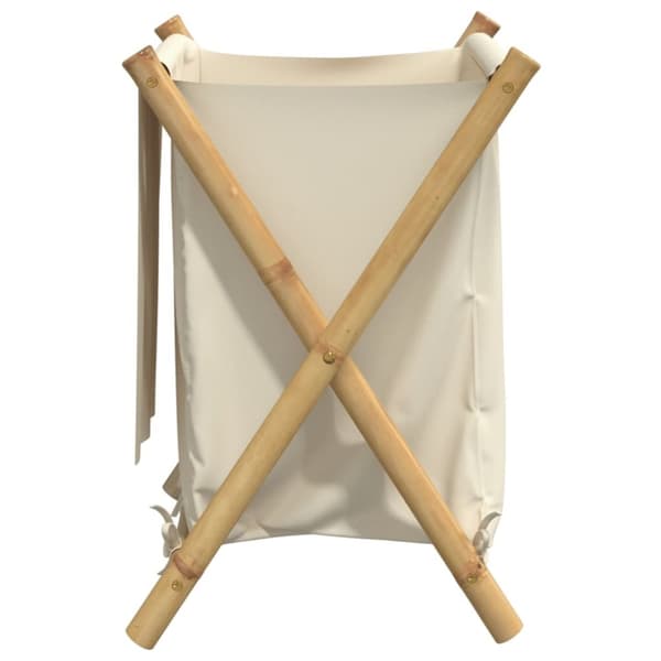 vidaXL vasketøjskurv 45x55x63,5 cm bambus cremehvid