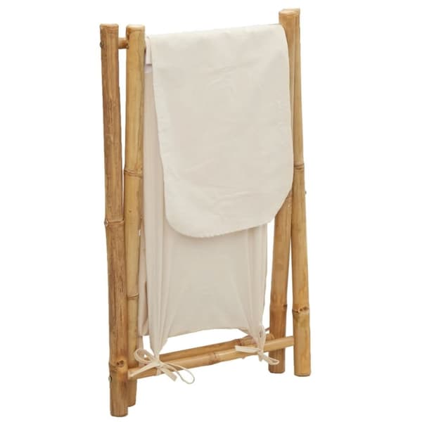 vidaXL Skittentøyskurv kremhvit 45x55x63,5 cm bambus