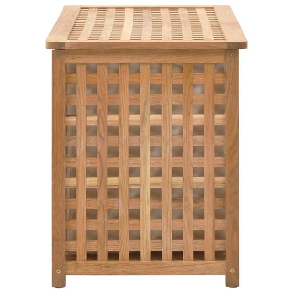 vidaXL vasketøjskurv 77,5 x 37,5 x 46,5 cm massivt valnøddetræ -  Vasketøjskurve