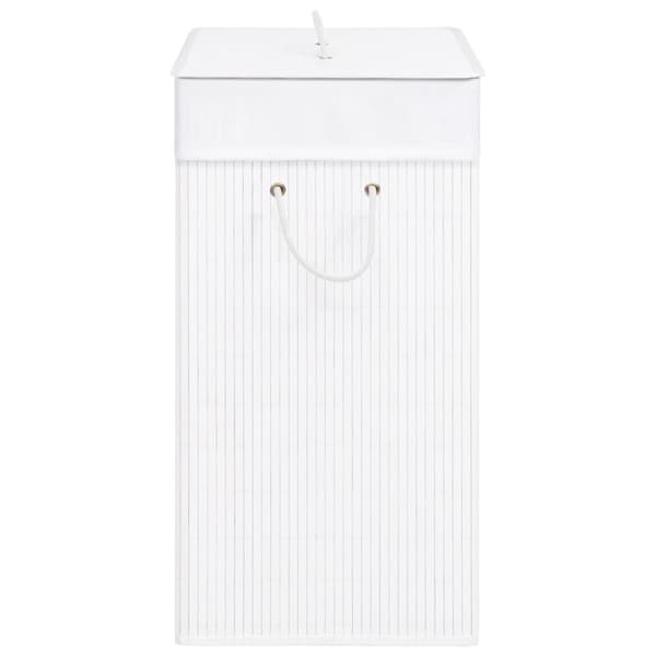 vidaXL Bambu pyykkikori 1 osio valkoinen 83 l -  Pyykkikorit