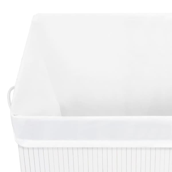 vidaXL Bambu pyykkikori 1 osio valkoinen 83 l -  Pyykkikorit