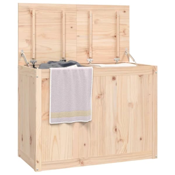 vidaXL vasketøjskurv 88,5x44x66 cm massivt fyrretræ -  Vasketøjskurve