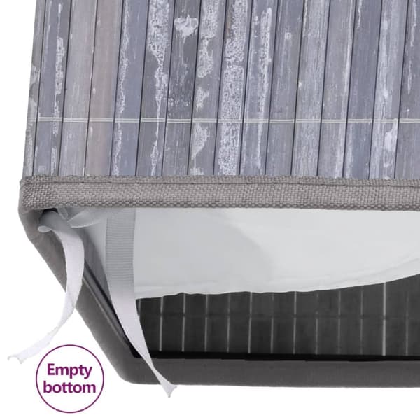 vidaXL Tvättkorg bambu med 2 sektioner grå 100 L -  Tvättkorgar