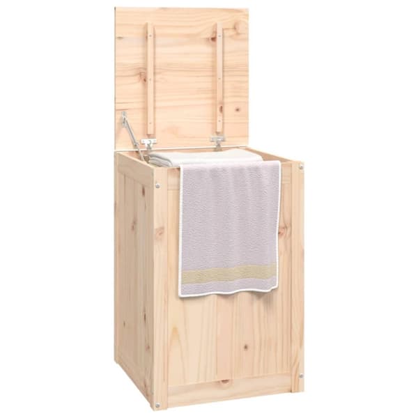 vidaXL vasketøjskurv 44x44x66 cm massivt fyrretræ -  Vasketøjskurve