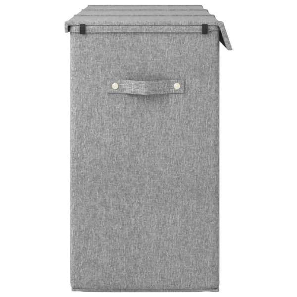 vidaXL Vikbar tvättkorg grå 64,5x34,5x59 cm konstlinne -  Tvättkorgar