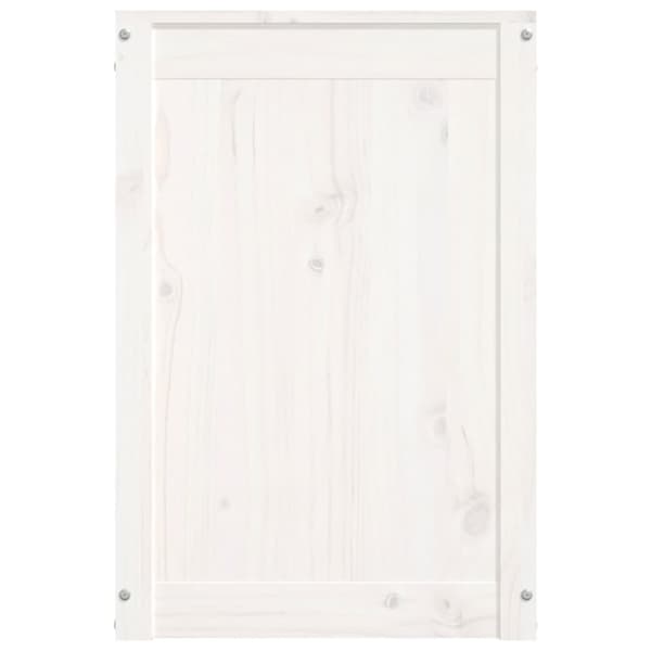 vidaXL vasketøjskurv 44x44x66 cm massivt fyrretræ hvid -  Vasketøjskurve
