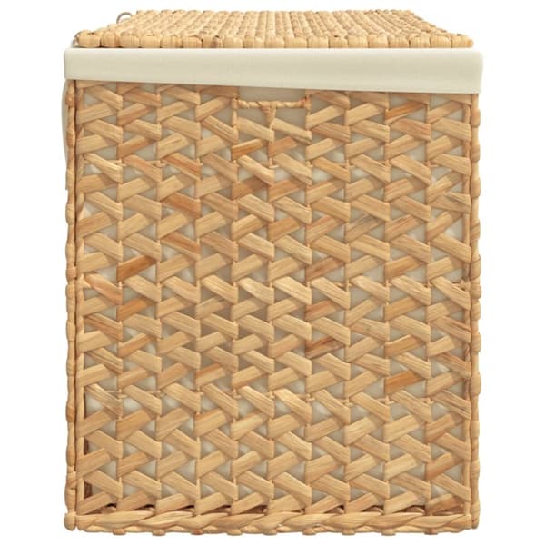 vidaXL vasketøjskurv med 3 rum 75x42,5x52 cm vandhyacint -  Vasketøjskurve