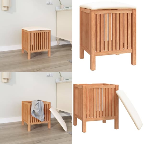 Badeværelsestaburet 40,5x40x52 cm massivt valnøddetræ - Badeværelsestaburet - Badeværelsestaburetter - Home & Living