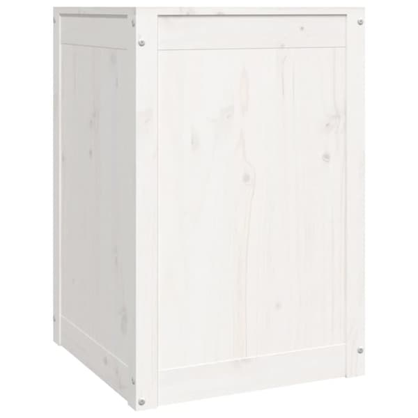 Vasketøjskurv 44x44x66 cm massivt fyrretræ hvid - Vasketøjskurv - Vasketøjskurve - Home & Living