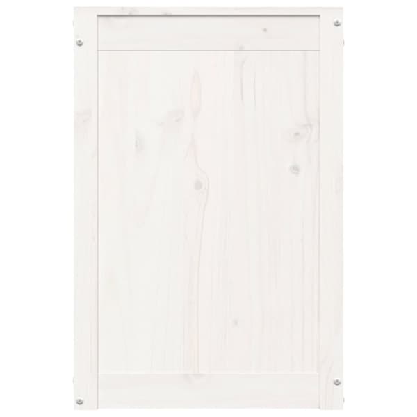 Vasketøjskurv 44x44x66 cm massivt fyrretræ hvid - Vasketøjskurv - Vasketøjskurve - Home & Living
