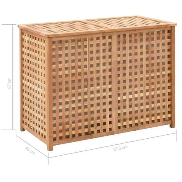 Tvättkorg 87,5x46x67 cm massivt valnötsträ - Tvättkorg - Tvätt Korg - Home & Living