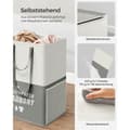 Miniatyrbillede 5 af 7: Rootz Mørkegrå Vasketøjstaske - Hæmmer - Opbevaringskurv - Slidstærkt polyesterstof - PE-coating - Letvægts - 40 cm x 35 cm x 65 cm